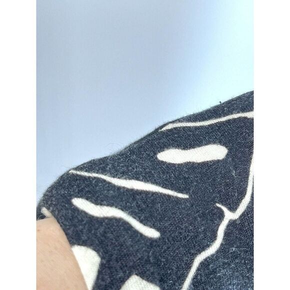 Tommy Bahama Womens Size Small Linen Blend Midi Dress Black Cream Tropical Print - Picture 8 of 12